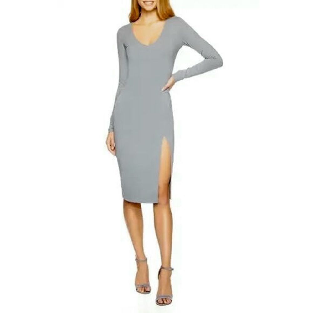 Susana Monaco Deep Slit Body-Con Dress